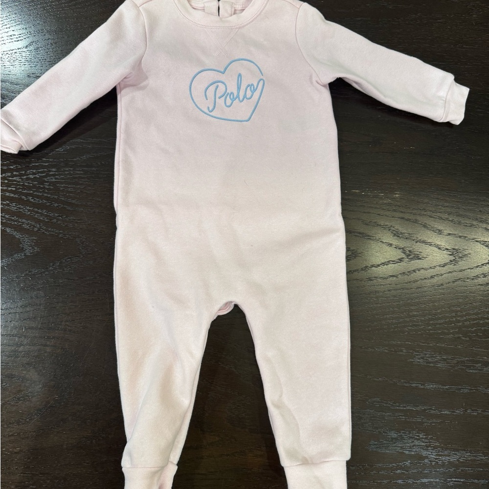 Ralph Lauren Soft Pink Fleece Coverall